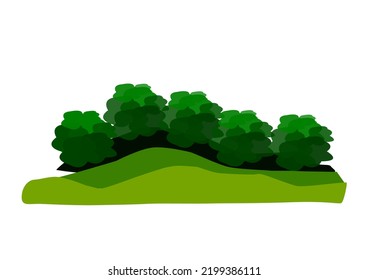 mound shrub green vector used for making pictures about green space forest carbon credit

