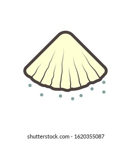 Mound of soil vector icon design on white.