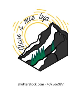 Mounitains color emblem