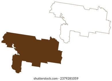 Mount Alexander Shire (Commonwealth of Australia, Victoria state, Vic) map vector illustration, scribble sketch Mount Alexander Shire Council map