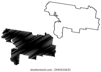 Mount Alexander Shire (Commonwealth of Australia, Victoria state, Vic) map vector illustration, scribble sketch Mount Alexander Shire Council map