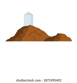 El Monte Arafat. Elemento de peregrinación y Hajj a La Meca. Torre blanca en Arabia Saudita