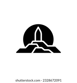 Mount Arafat Filled Icon Vector Illustration