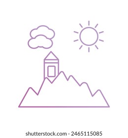 mount arafat icon with white background vector stock illustration