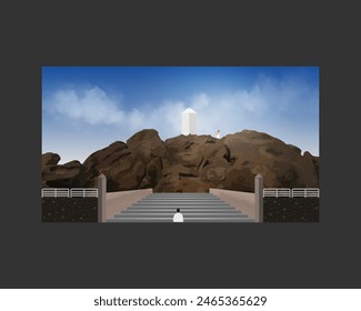 Mount Arafat, also known as Jabal Arafat, is a granite hill located in the plain of Arafat, southeast of Mecca in Saudi Arabia. It holds significant religious importance in Islam, especially in Hajj.