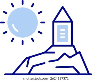 Montagem arafat Line vetor Icon Design