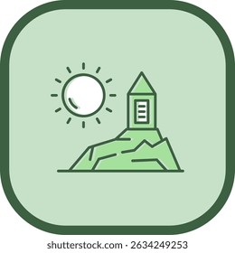 Montagem arafat Line vetor Icon Design