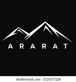 Mount Ararat, The Biblical mountain Ararat, vector file