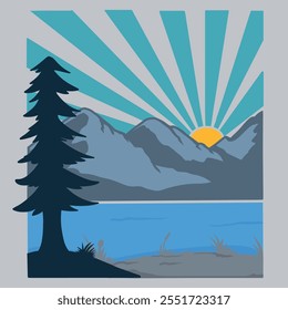 Mount background vector illustration design