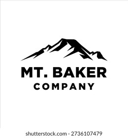 Mount Baker logo with a simple masculine style design