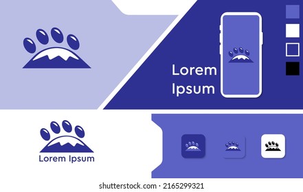 Mount and Bear Logo Design Modern Creative	