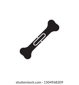 Mount, bone, steel, metal icon. Simple glyph, flat vector of bone injury icons for ui and ux, website or mobile application