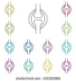Mount, bone, steel, metal multi color icon. Simple thin line, outline vector of bone injury icons for ui and ux, website or mobile application