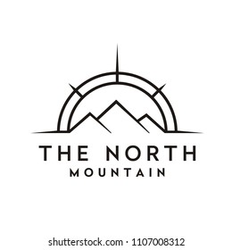 Mount Compass Mountain Peak for Travel  Adventure logo design inspiration