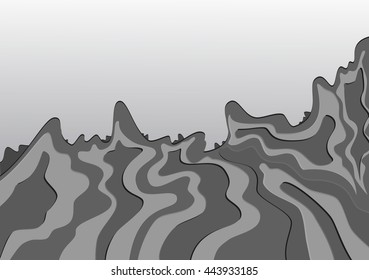Mount desert abstraction gray