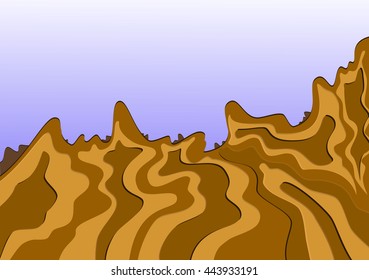 Mount desert abstraction yellow