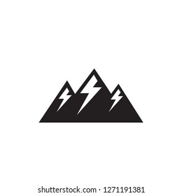 mount electric logo linked design vector