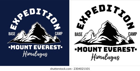Mount everest himalayas expedition logo vector
