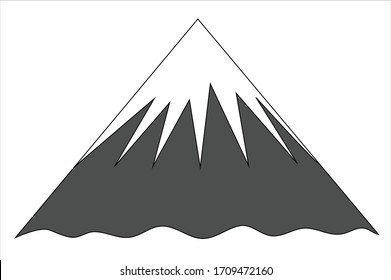 mount Everest, mountain vector illustration himalayas mountains logo, black and white silhouette