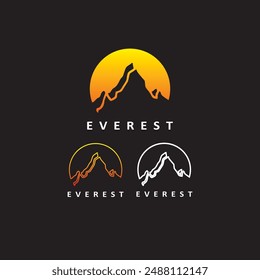 La Imagen de silueta Mount Everest es adecuada para el diseño de camisetas o la impresión y convección