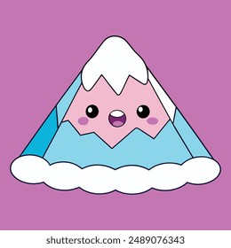Mount Everest Vector Illustration - Cartoon, Clipart And Line Art Design, Mount Everest vector illustration in cartoon, clipart, and line art styles