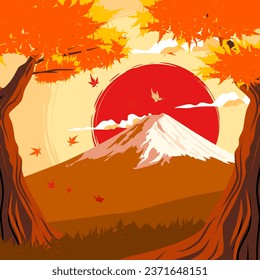 Mount Fuji in autumn is a breathtaking natural wonder that captivates people from around the world. During this season, the iconic volcano transforms into a mesmerizing landscape of vibrant colors