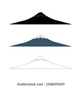 Mount Fuji. Japan landmarks. Isolated vector illustration