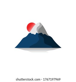 Mount Fuji. Japan Landmarks. Isolated Vector Illustration