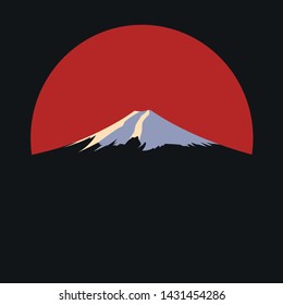 Mount Fuji Japan Vector Art