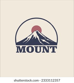 Mount fuji logo design template Vector Illustration