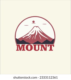 Mount fuji logo design template Vector Illustration