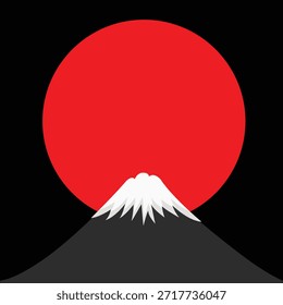 Ilustração do vetor mínimo do Monte Fuji