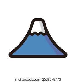 Mount Fuji outline icon for graphic design, apps and websites