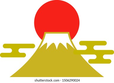 Mount Fuji And Sunrise Icon