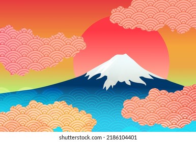 Mount Fuji Sunrise Japan Background