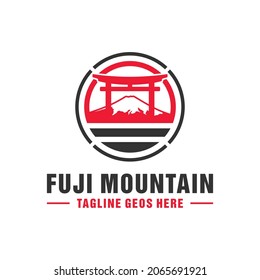 mount fuji vector illustration logo design