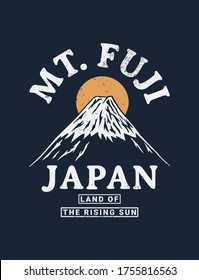 Mount Fuji Vector Illustration For T-shirt Prints, Posters And Other Uses.