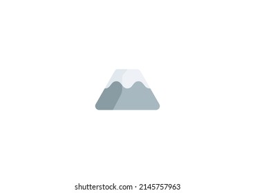 Mount Fuji Vector Isolated Emoticon. Mount Fuji Icon