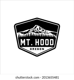 Mount Hood Logo Retro Style Badge Stock Vector (royalty Free 