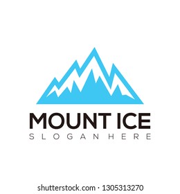 Mount Ice Logo Design Template. Vector illustration