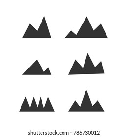 Mount Icon Set Vector Temolate Design