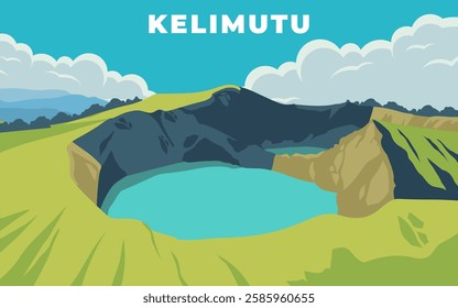 Mount Kelimutu volcano lake Indonesia