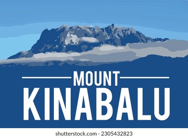 Mount Kinabalu Sabah in Blue