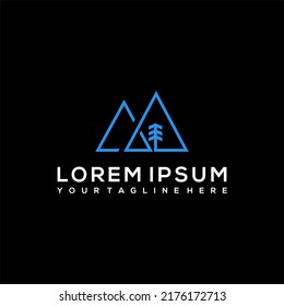 mount logo design nature template