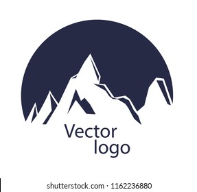 mount logo, symbol, emblem Webstylish blue vector mountain