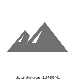 Mount Logo Vector Sign. Mountain Nature Landscape Logo Combine With Hill Icon and Template
