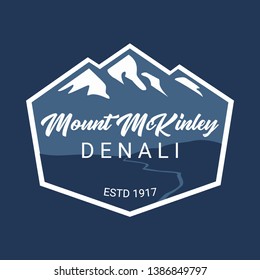 
Mount McKinley, Denali National park badge, sticker emblem