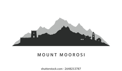 Mount Moorosi Silhouette Landmark Lesotho.