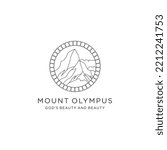 Mount olympus logo icon vector image