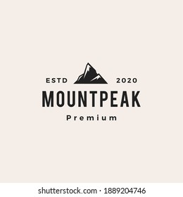 mount peak hipster vintage logo vector icon illustration